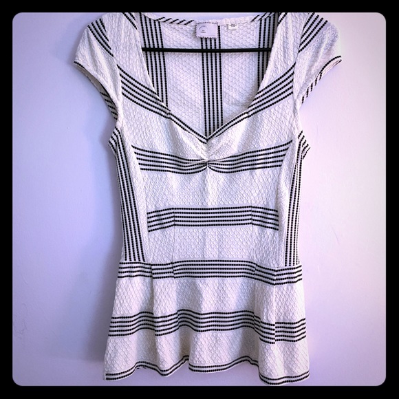 Anthropologie Postmark Textured Peplum Top XS - Picture 4 of 9